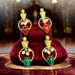 Persian Crown Pearl and Agate Earrings