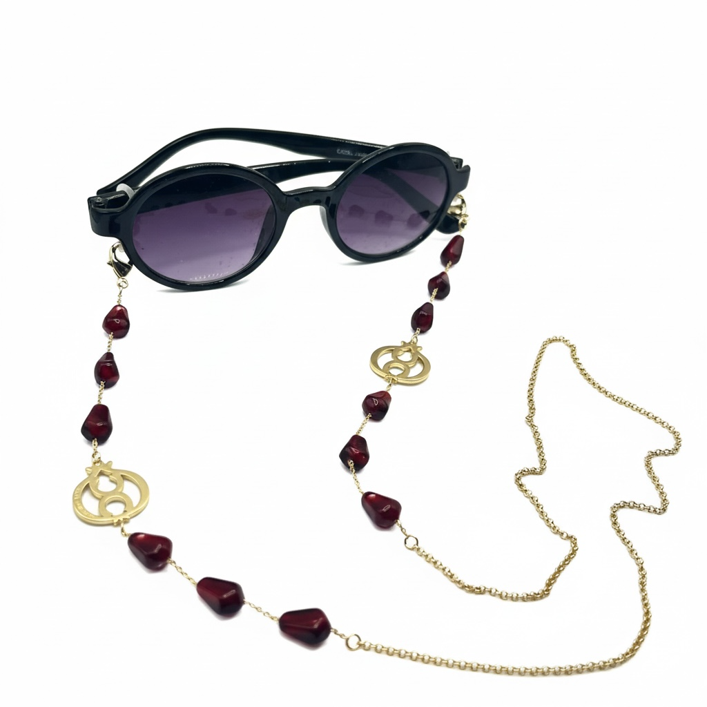 Pomegranate Elegance Eyeglass Chain