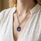 blue oval necklace