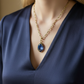 blue oval necklace
