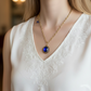 blue circle necklace