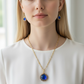 blue circle necklace