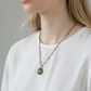 dark green oval necklace