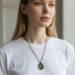 green oval necklace