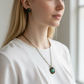 green oval necklace