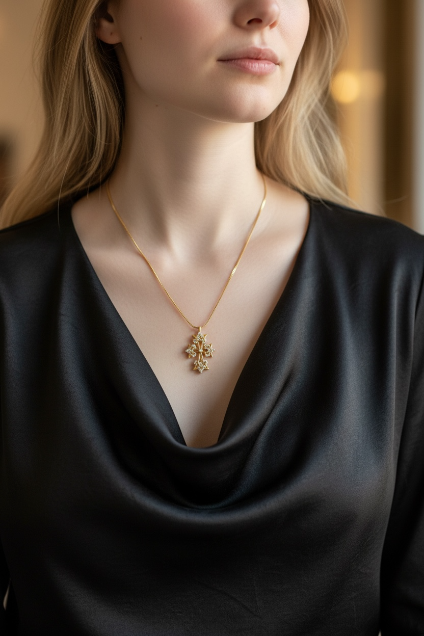 Armenian Cross Manuscript Necklace