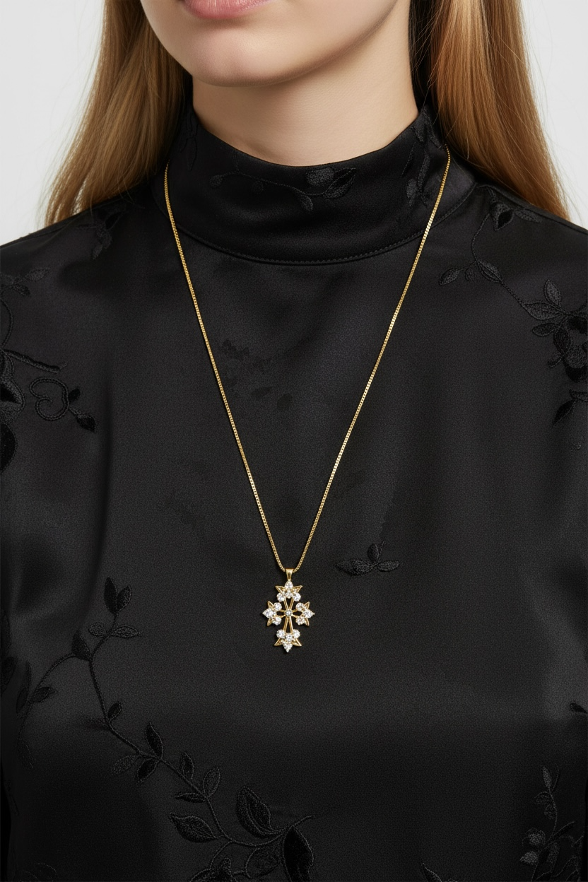 Armenian Cross Manuscript Necklace