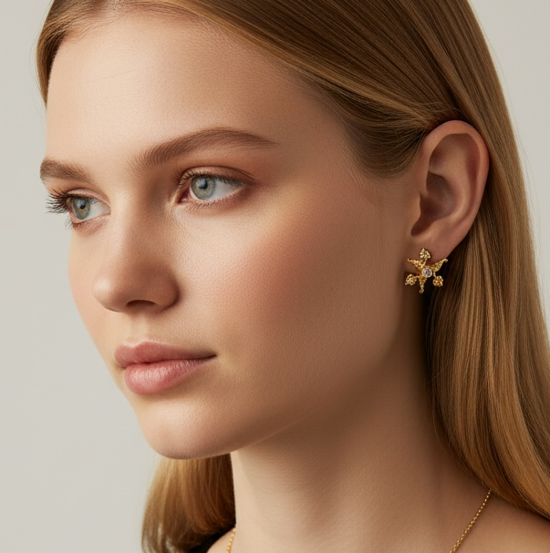 Archesh Star Earrings — Armenian Gospel 1288 Inspired