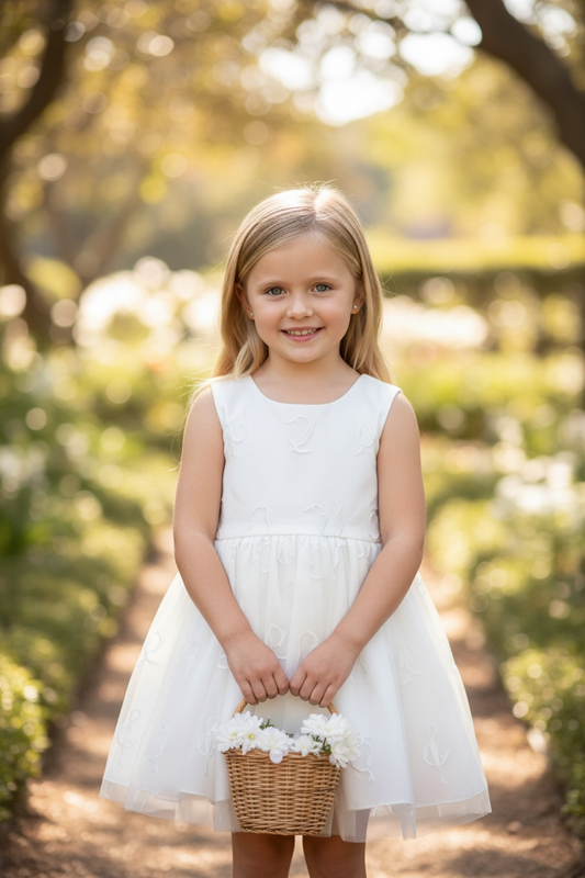 White Alphabet Dress