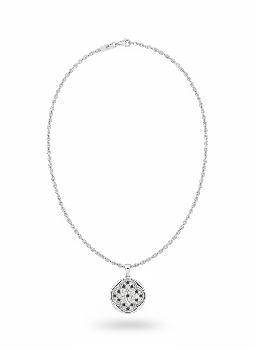 Armenian Heritage Reversible Clover Medallion Necklace – Hayr Mer Prayer Pendant (Unisex)