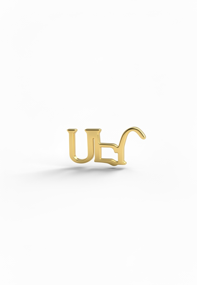 Custom Charm Holder Necklace – Armenian Alphabet Initials, Heart Charms & Personalized Name Pendant