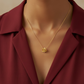 Golden Rose Pendant Necklace