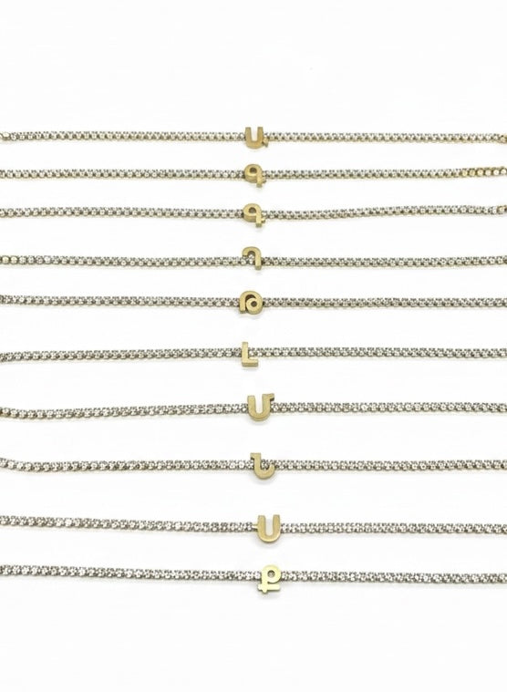 Armenian Initials Tennis Bracelets in Gold