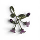 Purple Blossom Botanical Brooch Pin