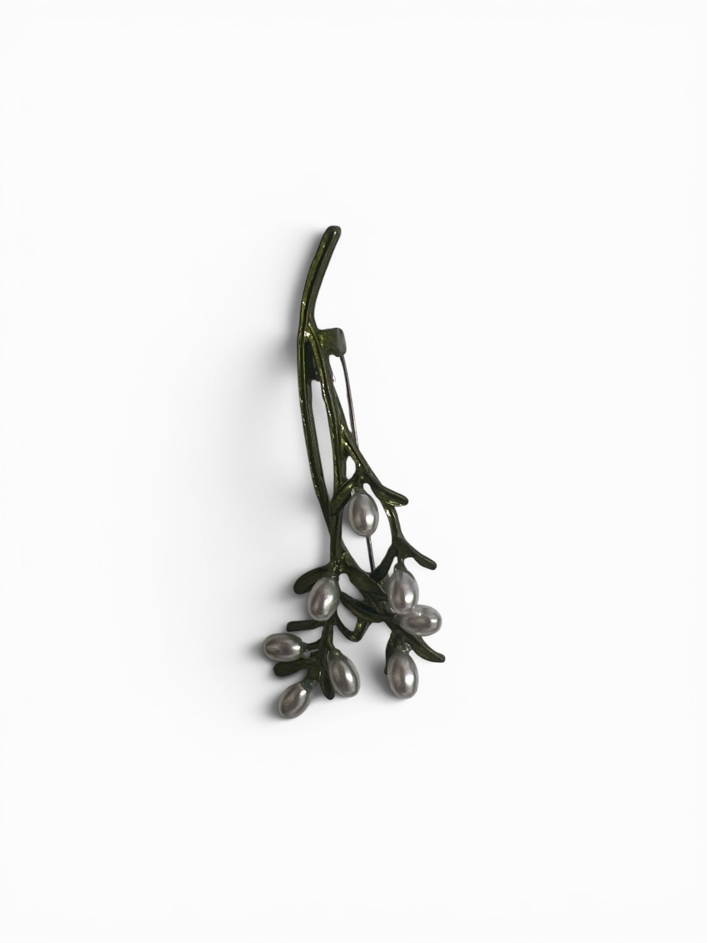 Pearl Olive Branch Brooch Pin