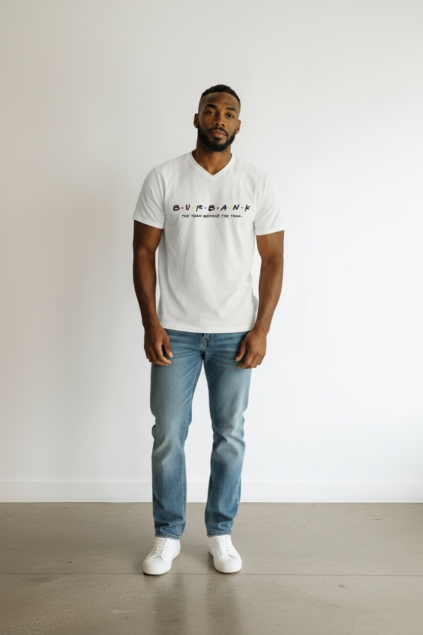 Town Behind the Tinsel V-Neck Shirt