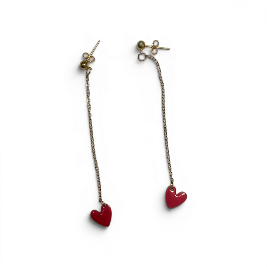 Dangle heart earrings