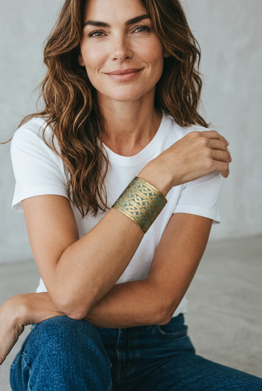 Wide Metal Bracelet