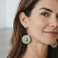 Long Circle Pendant Earrings