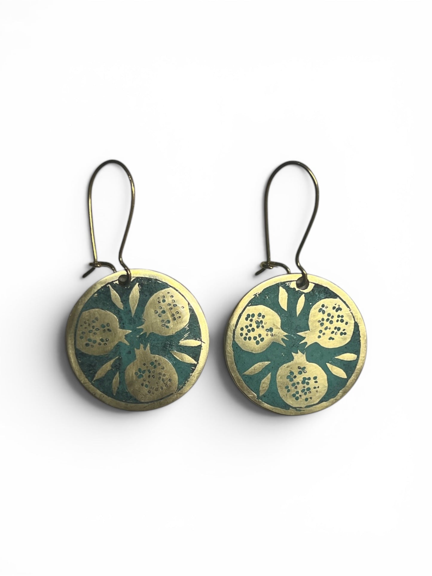 Pomegranate Earrings Circle