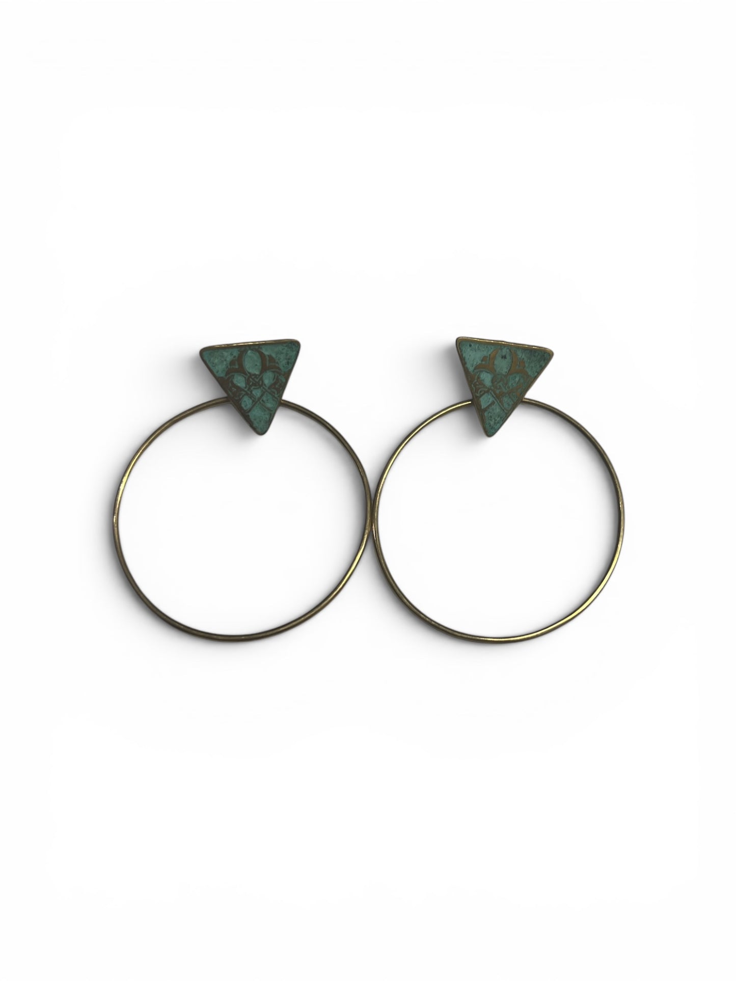Earrings Triangle Hoop