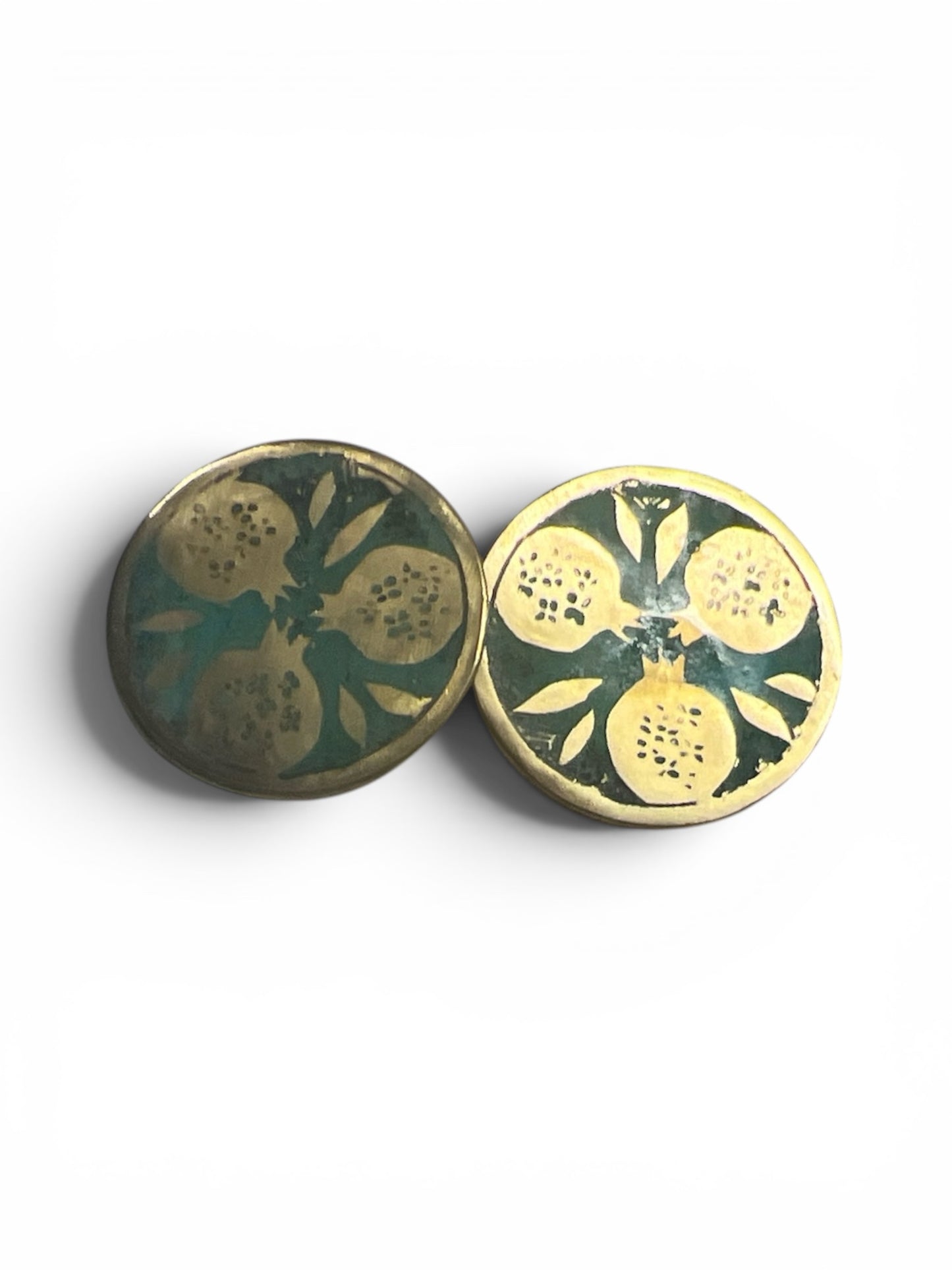 Pomegranate Circle Earrings