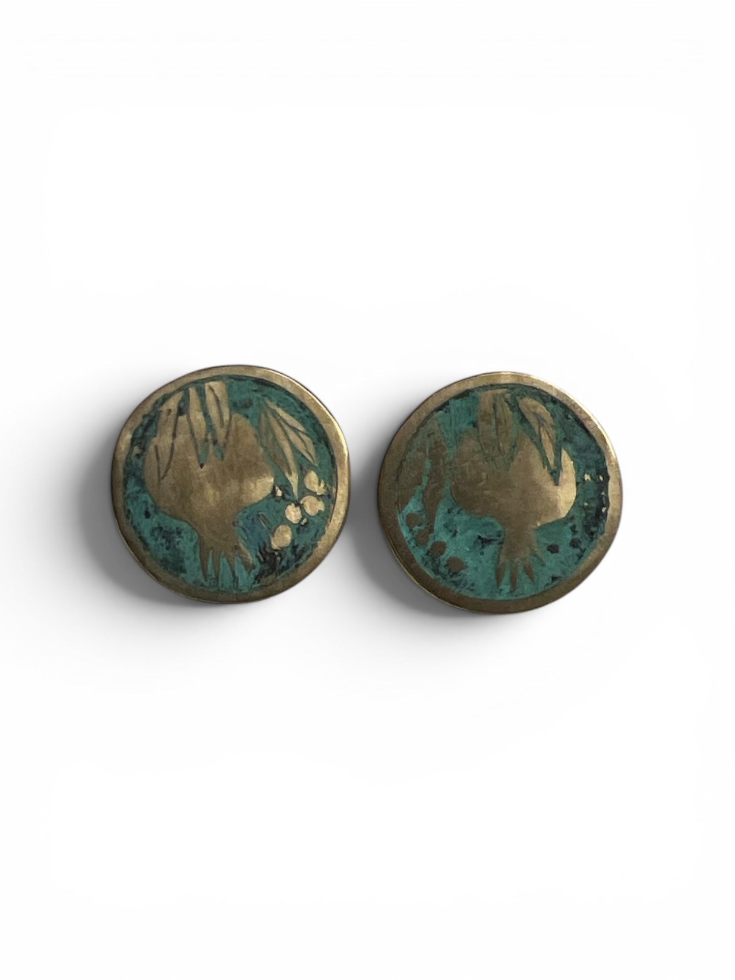 Pomegranate Circle Earrings