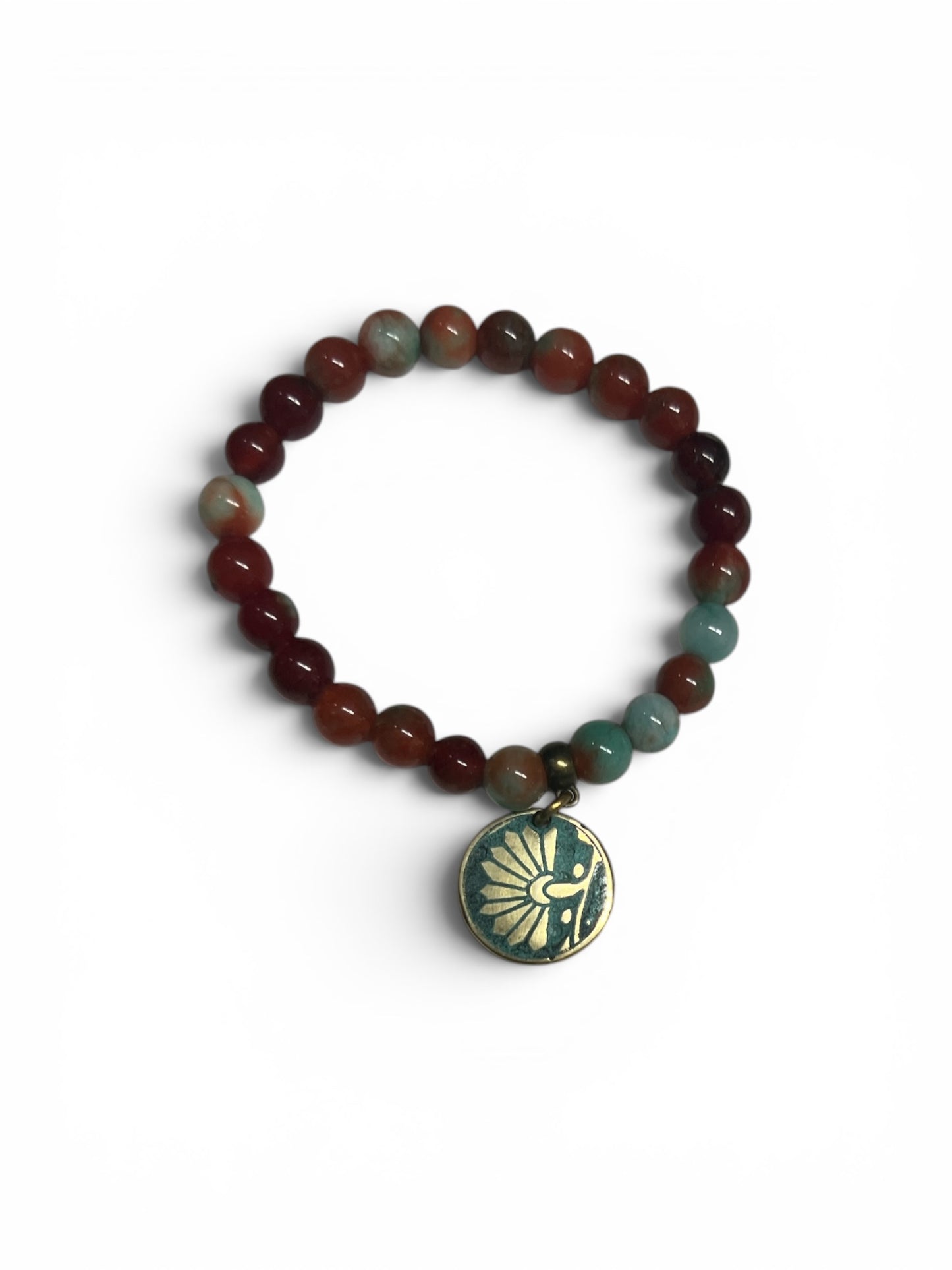 Round Charm Beaded Bracelet