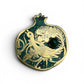 Pomegranate Brooch Green