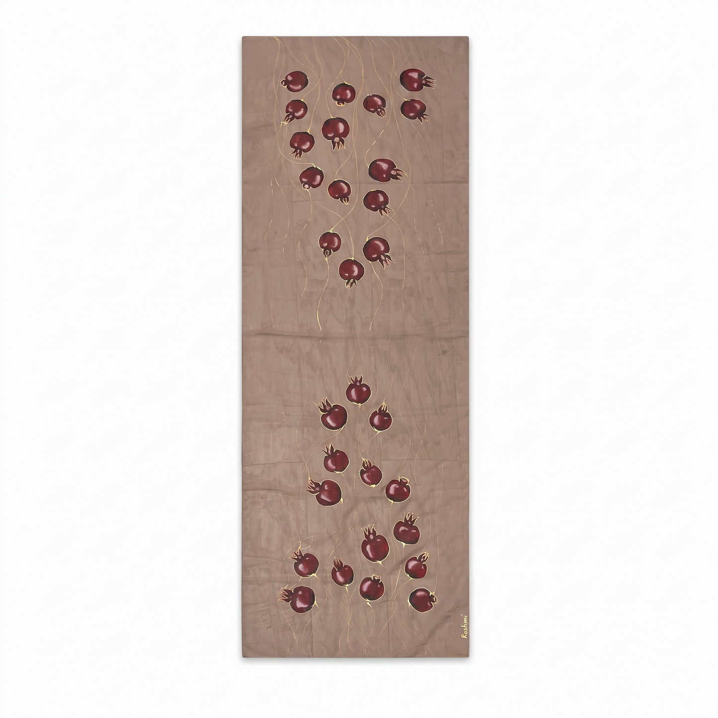 Batik Pomegranate Silk Scarf rectangle
