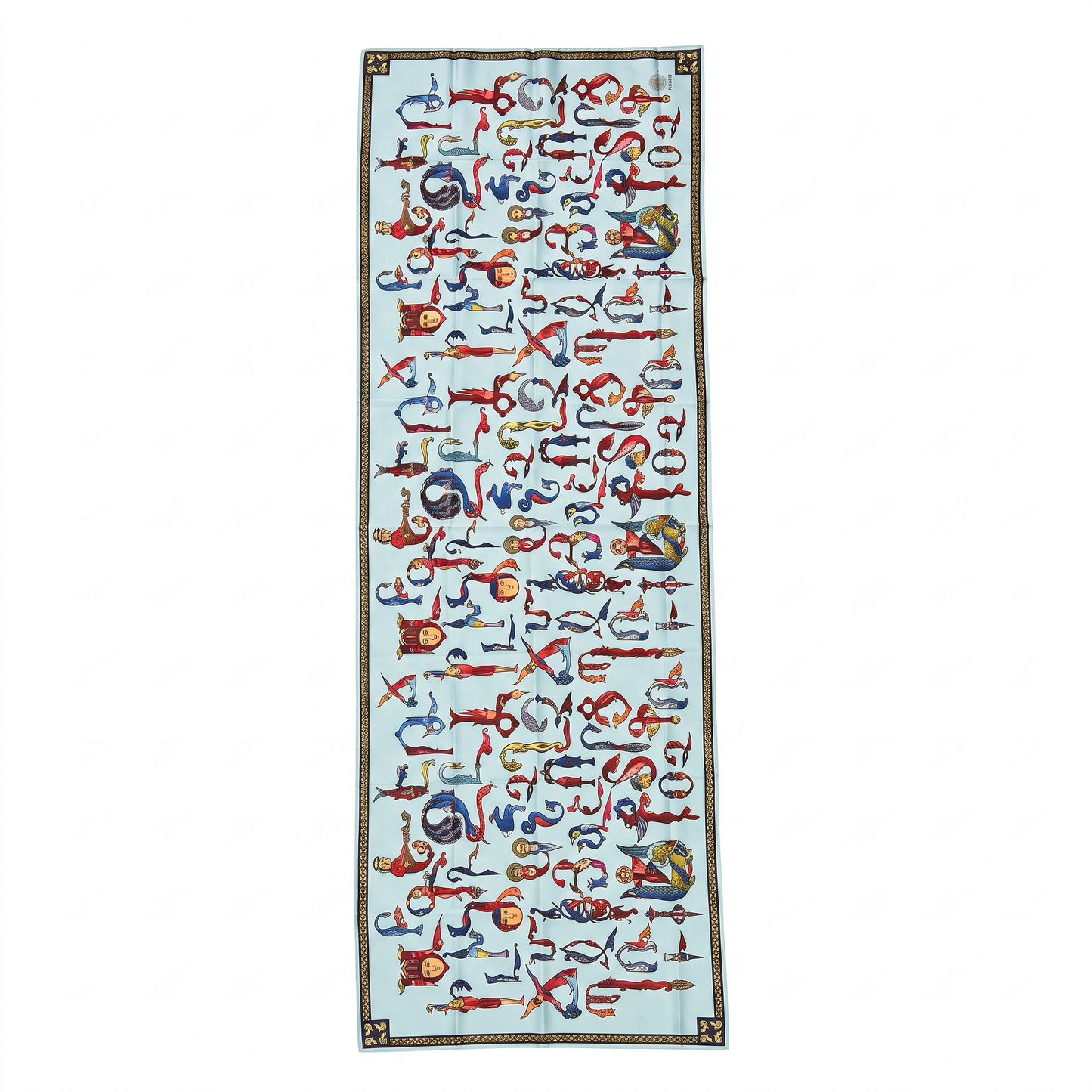 Trchnagir Armenian Alphabet Poly Silk Scarf