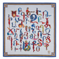 Trchnagir Armenian Alphabet Poly Silk Scarf 3