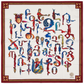 Trchnagir Armenian Alphabet Poly Silk Scarf 2