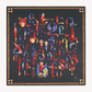 Trchnagir Armenian Alphabet Poly Silk Scarf 6