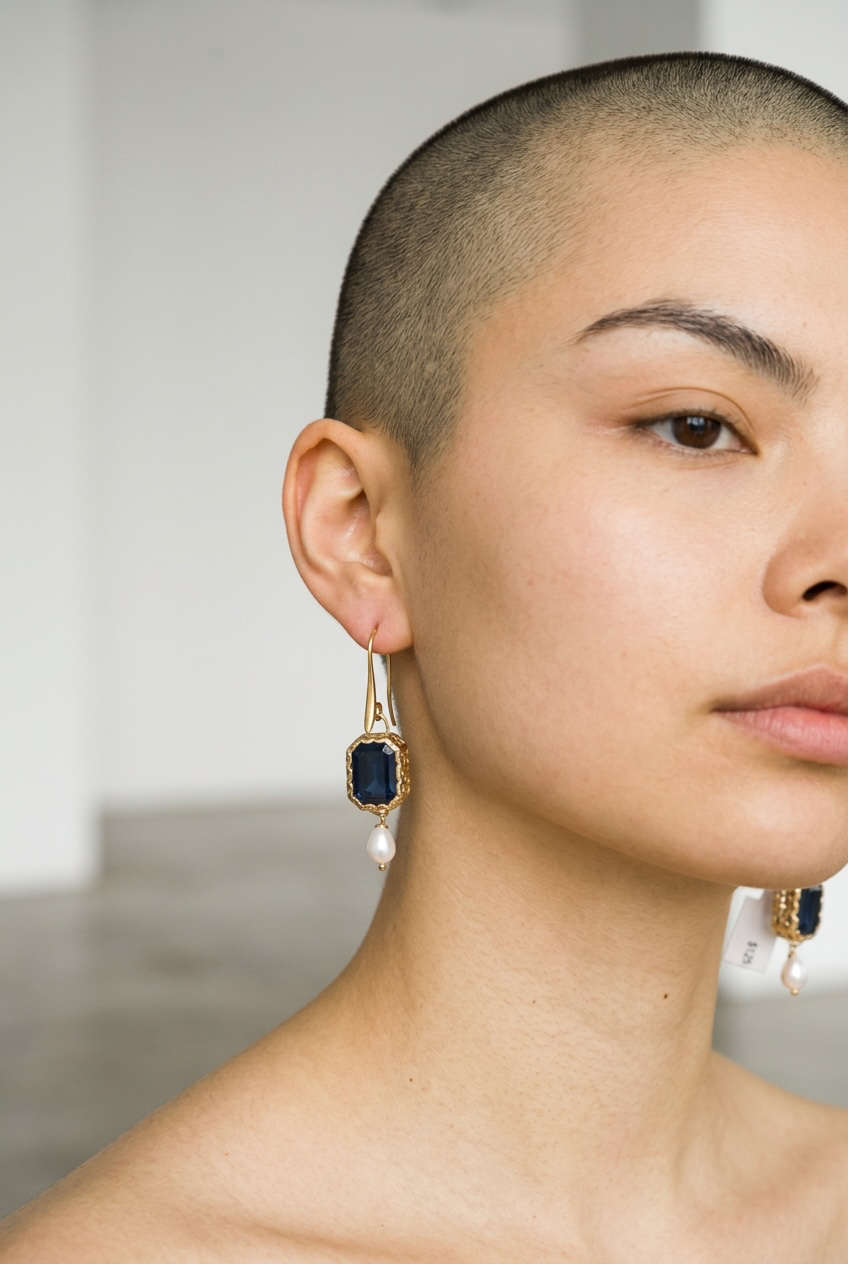 Gold Gem Earrings