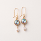 Gold rainbow Gem Earrings