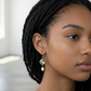 Gold rainbow Gem Earrings