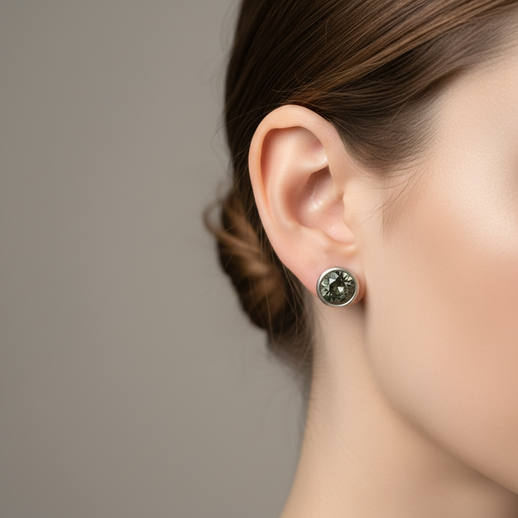 Gem stud earrings