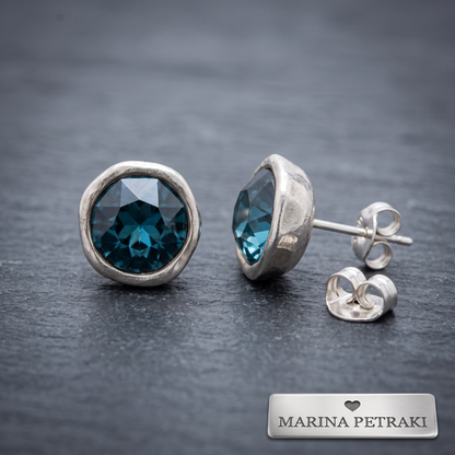Gem stud earrings