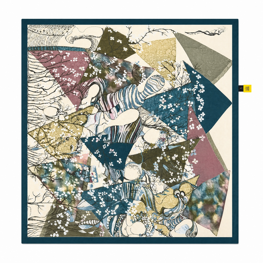 Blossom in Motion Silk Scarf