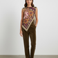 Asymmetrical Fringe Cross Top: WINE