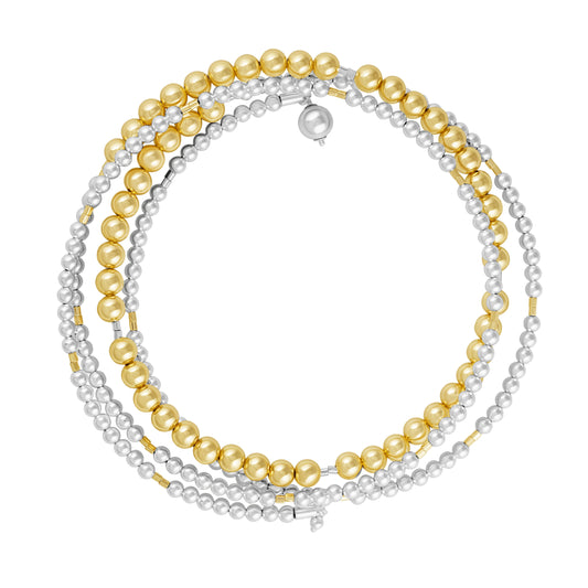 Two Tone Beaded Wrap Choker