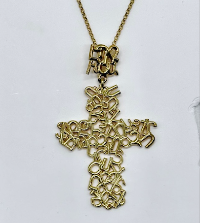 Armenian Alphabet Cross Necklace