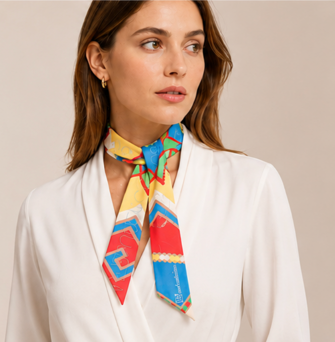 Armenian Alphabet and Rug Design Neck Bow