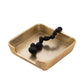 Square Napkin Holder With Black Pebble Design
