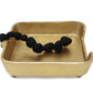 Square Napkin Holder With Black Pebble Design