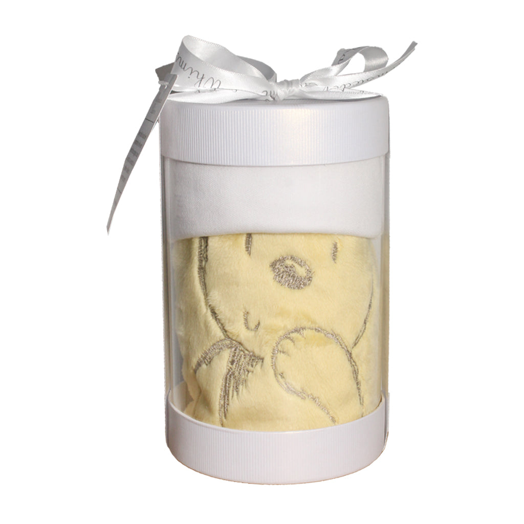 Security Blanket with Beanie | Bear Embroidered