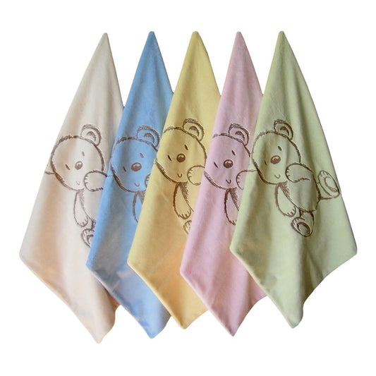 Bear Embroidered Baby Blanket for Newborn