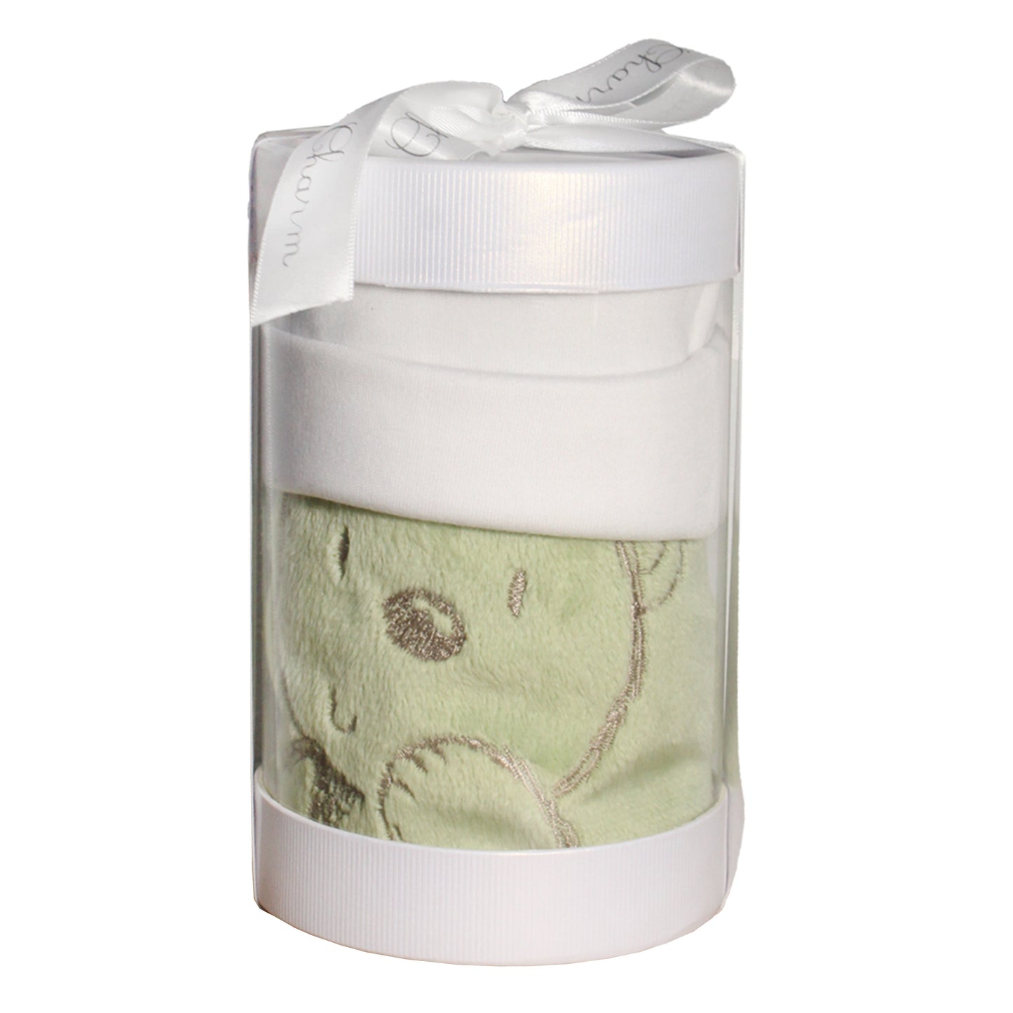 Security Blanket with Beanie | Bear Embroidered