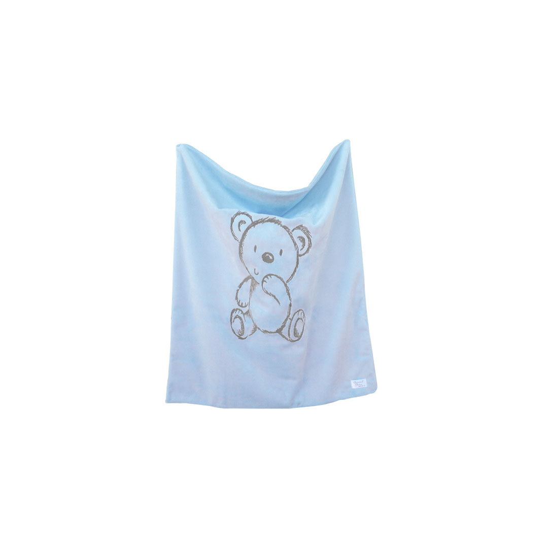 Bear Embroidered Baby Blanket for Newborn